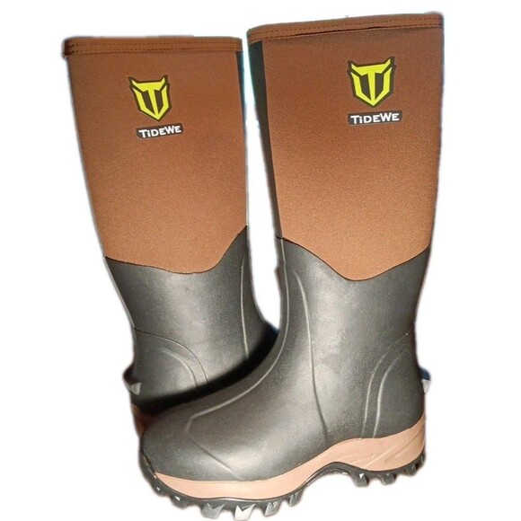 TIDEWE Other - TIDEWE Rubber Neoprene Boots ,size M6/W7 Waterproof Sturdy 6mm Black, Brown